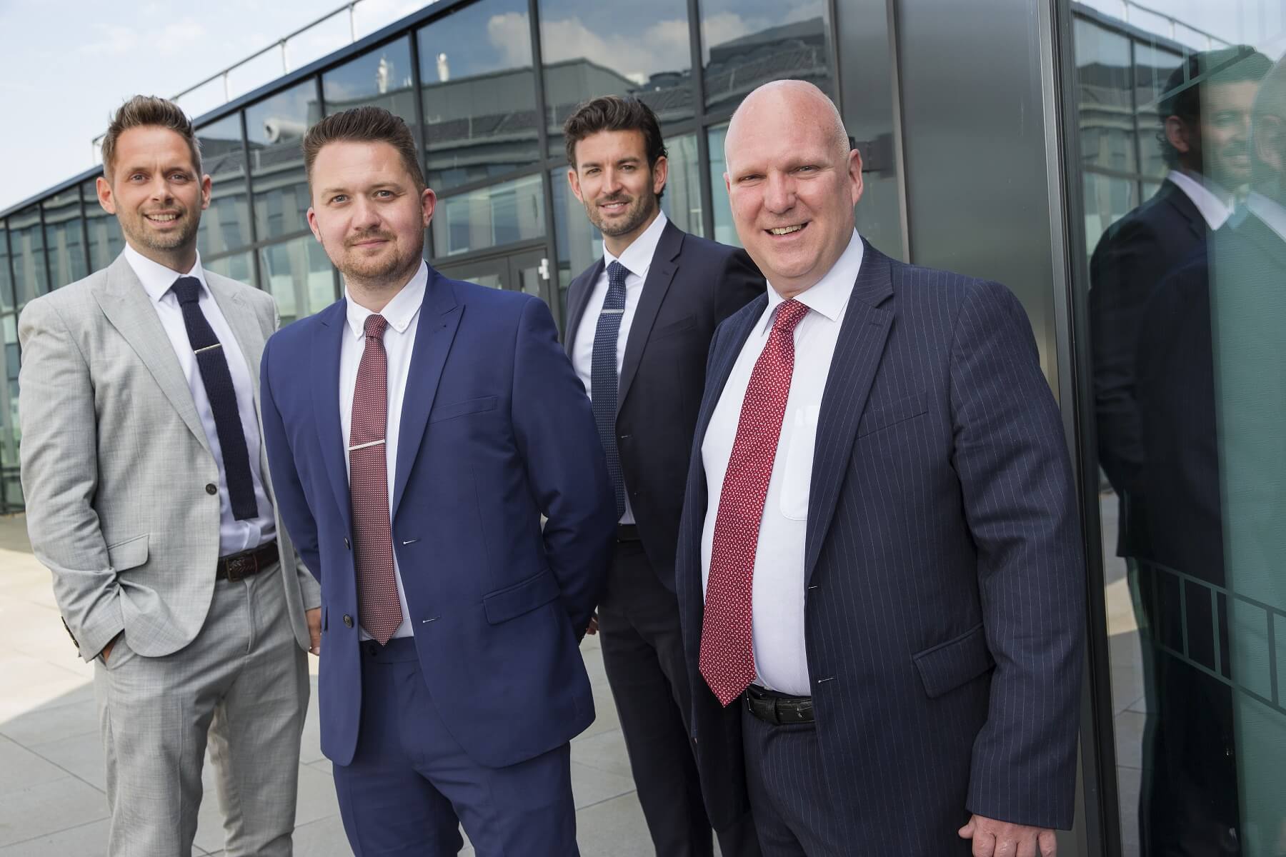Project and Cost Management: (From left) James Gundy, Alex Leighton, Alex McCusker and Phil Jardine. Pic credit Huw John, Cardiff.