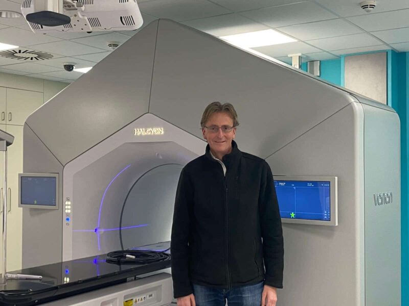 Simon McCann recently visited the specialist cancer treatment centre