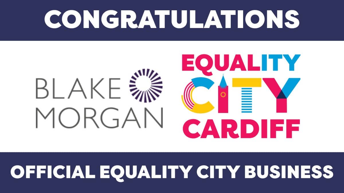 The Equality City Business logo congratulating Blake Morgan