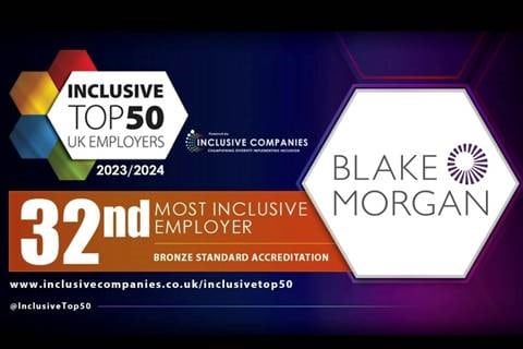 UK's Top 50 Most Inclusive Employers accreditation logo.