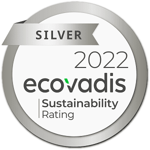 EcoVadis sustainability rating silver medal logo.