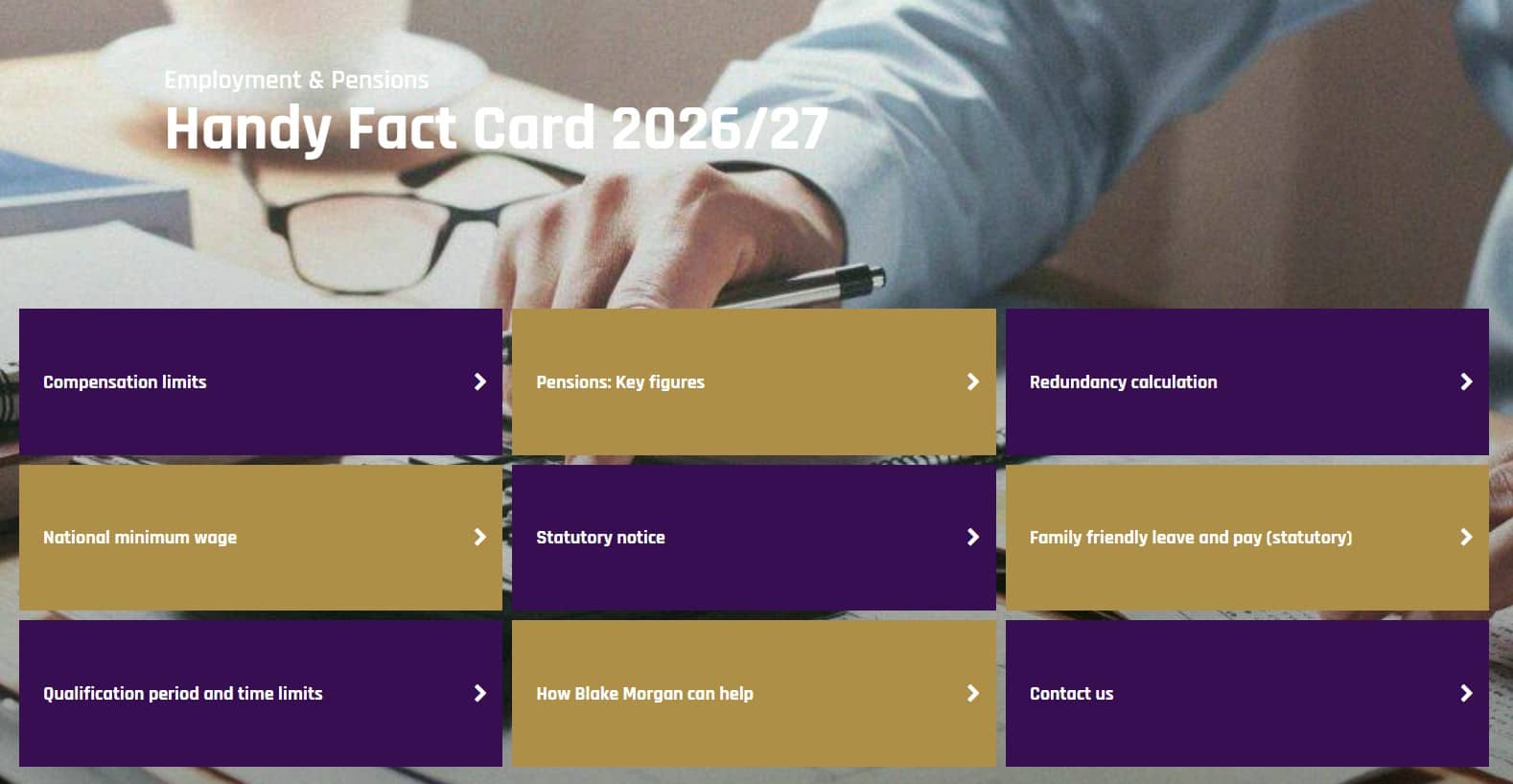 Employment Handy Fact Card 2026-27 cover