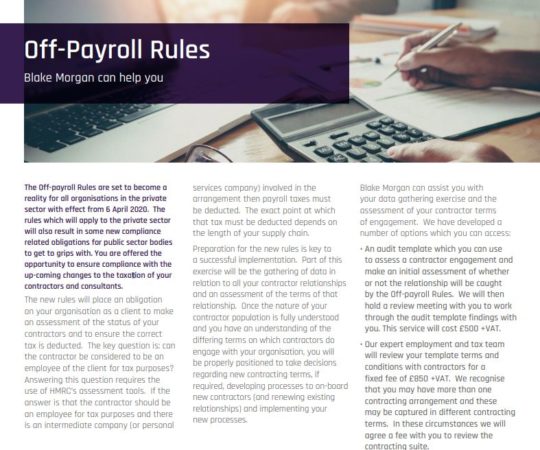 Off Payroll Rules Guide