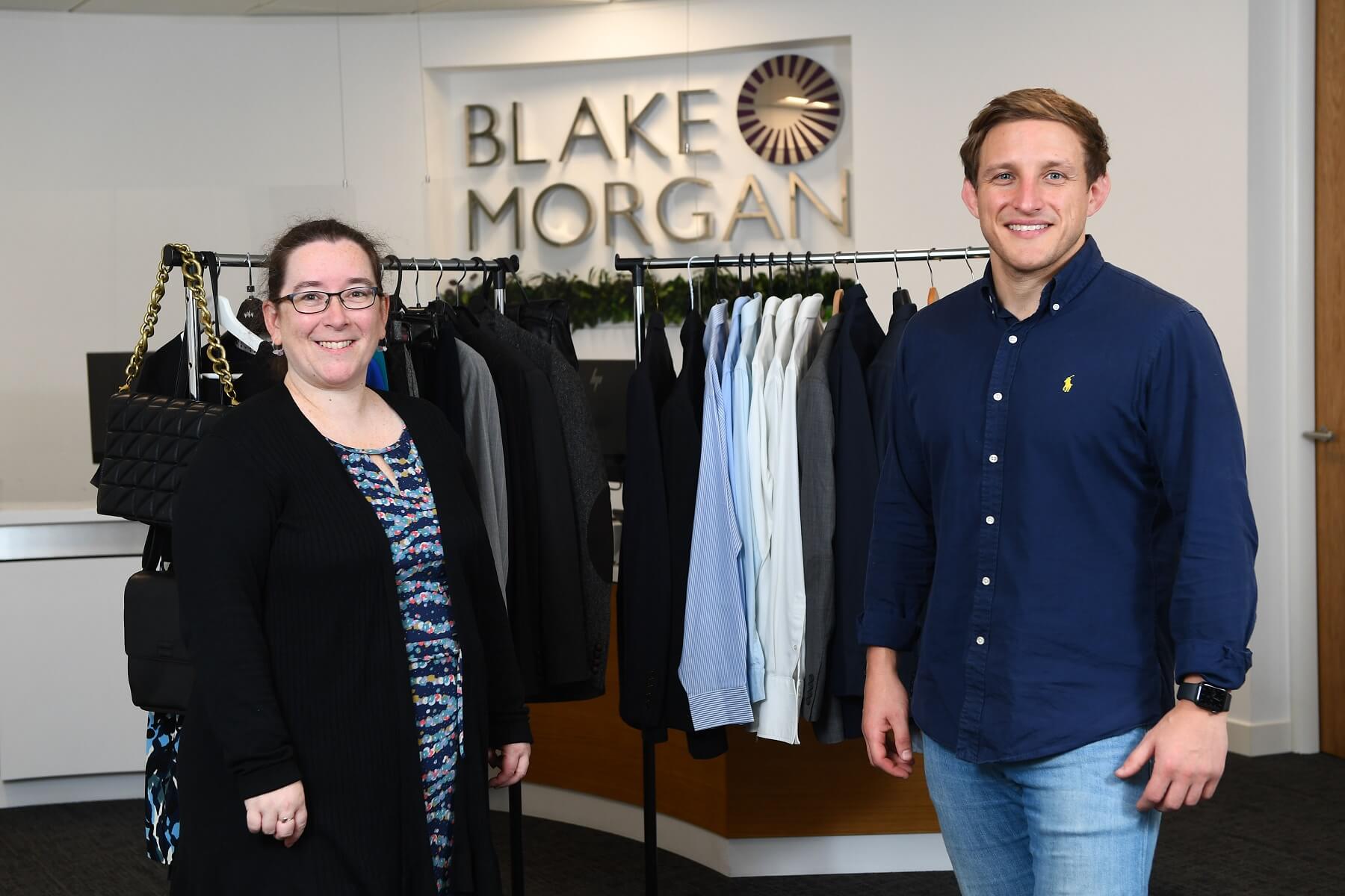 Louise Howells of Blake Morgan with Rich Thomas of Moxie People and Working Wardrobe